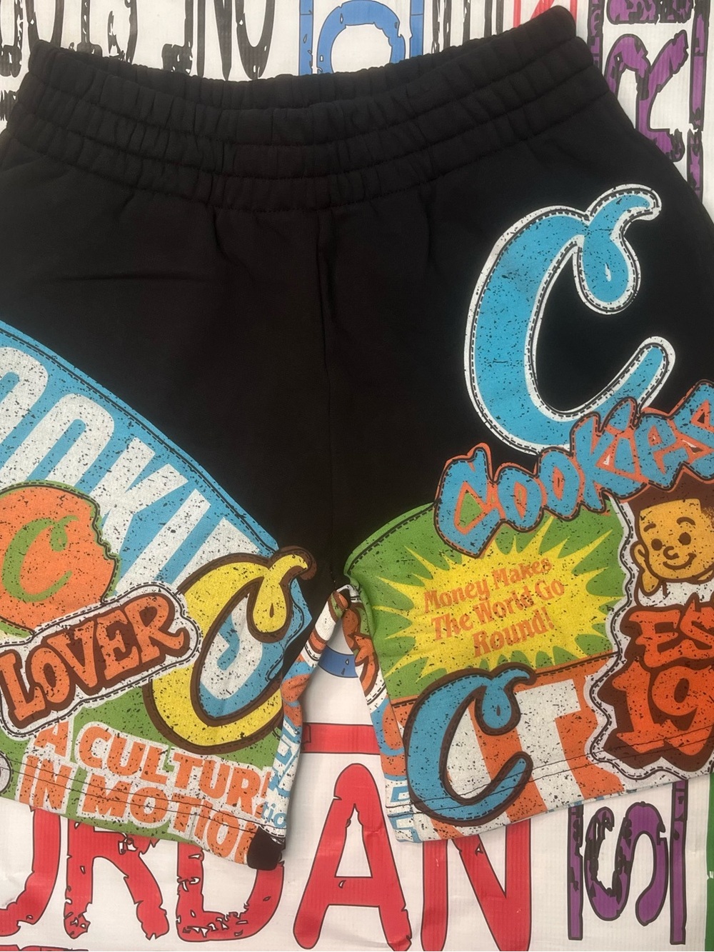 Cookies Black Graphic Tee & Shorts Set - Blue/Green/Orange Accents - Picture 5 of 7